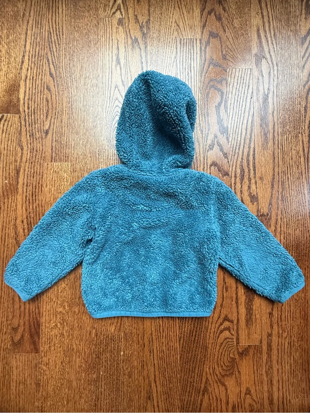 Primary Teal Hooded Sherpa Jacket 12-18 Months